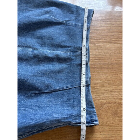 J Crew Light Wash Denim Pencil Skirt Front Slit Size 25 - Picture 7 of 8